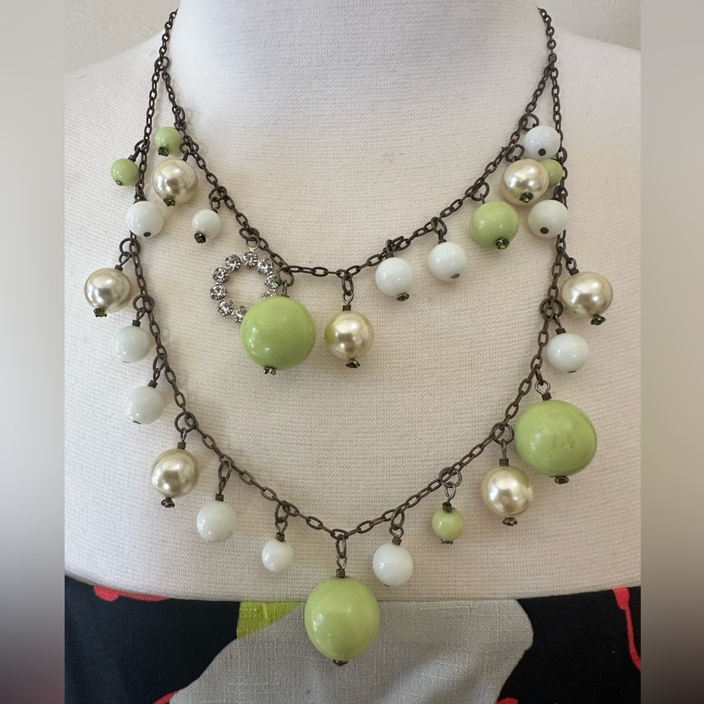 Subversive for Target Layered Statement Necklace | Vintage Style Beaded Charm